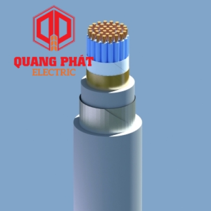 DVV/Sc/DSTA – 0,6/1 kV CÁP ĐIỀU KHIỂN RUỘT ĐỒNG, CÁCH ĐIỆN PVC, CÓ MÀN CHẮN CHỐNG NHIỄU, GIÁP 2 LỚP BĂNG THÉP, VỎ PVC