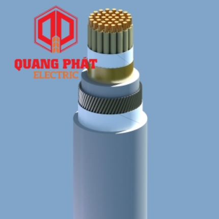 DVV/Sc/SWA – 0,6/1 kV CÁP ĐIỀU KHIỂN RUỘT ĐỒNG, CÁCH ĐIỆN PVC, CÓ MÀN CHẮN CHỐNG NHIỄU, GIÁP SỢI THÉP, VỎ PVC